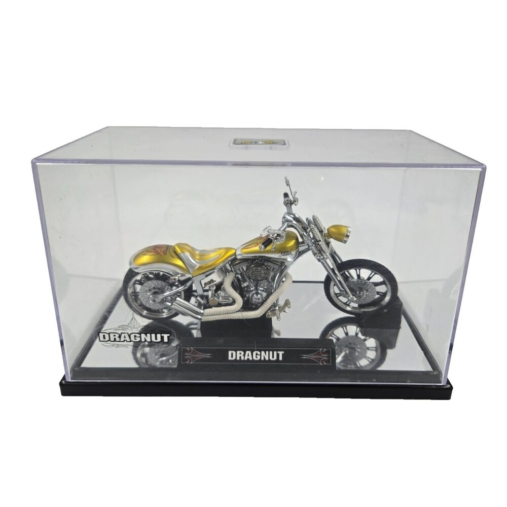 Von Dutch Dragnut 1:10 Scale Die Cast Gold & Silver Model Motorcycle in Case